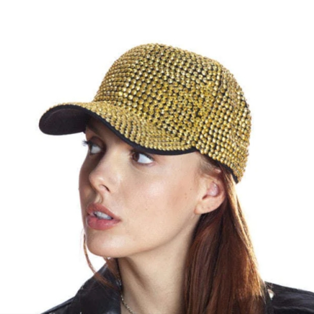 Something Special Hats Gold Rhinestone Adjustable Hat